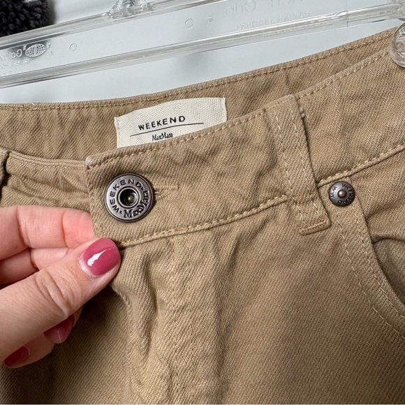 Max Mara Weekend Ampezzo Tie Dye Denim Tan Pants - Picture 5 of 10